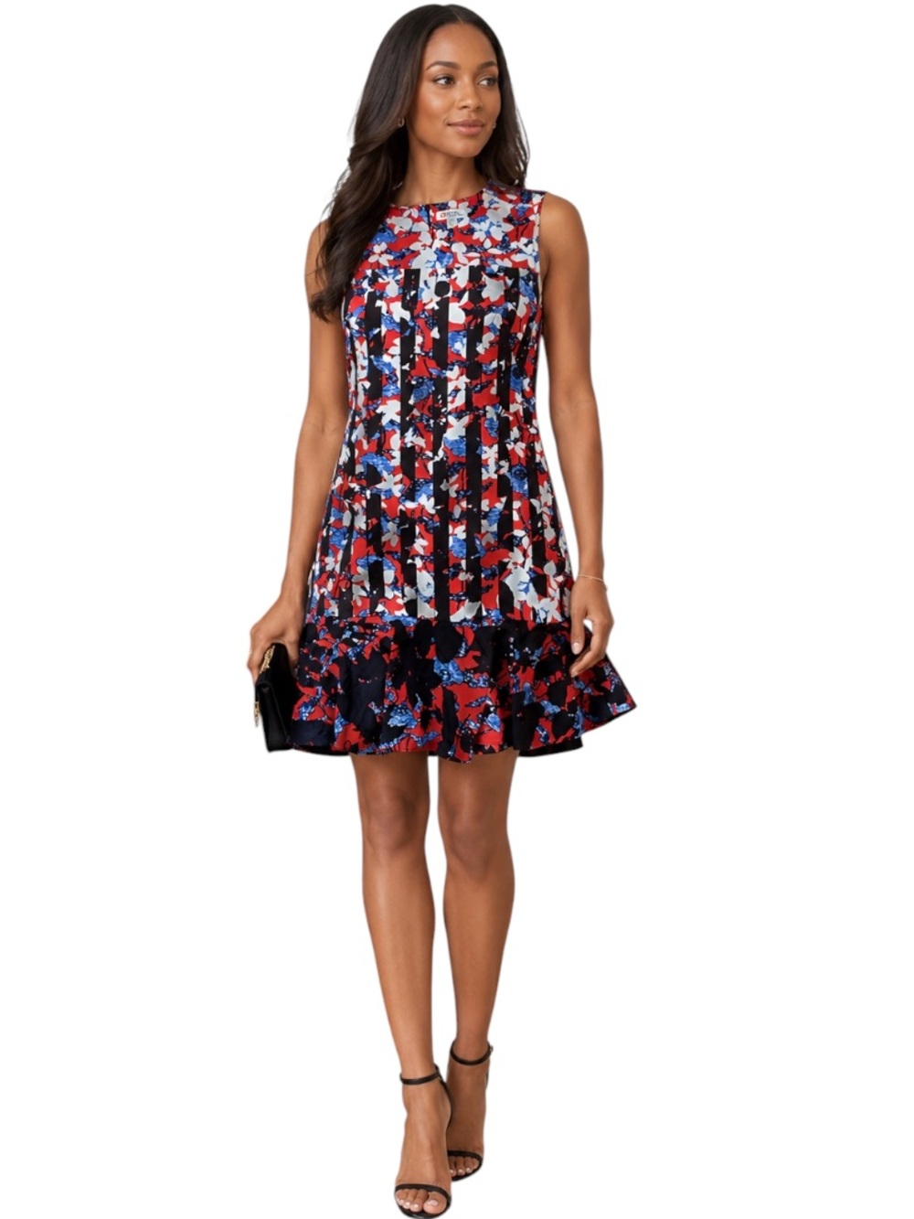 Peter Pilotto For Target Floral Dress Tiered Mermaid Hem Size XS Office Classic
